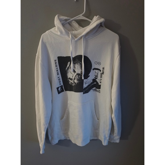 Posty Co Other - Posty Co Post Malone Graphic Hoodie White Mens Medium M Sweatshirt Concert Merch